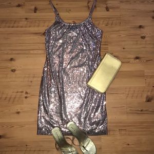 Forever 21 Rose gold sequence dress